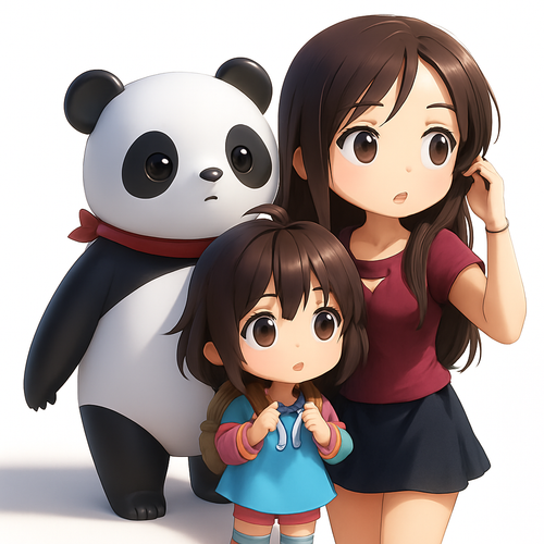 panda two girls 3d.png