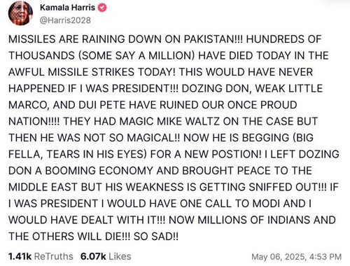 if kamala was president india and pakistan would not be v0 60sk8wcosdze1.jpg