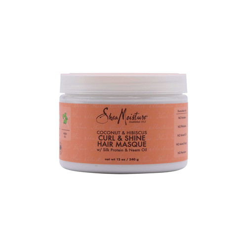 sheamoisture coconut & hibiscus curl & shine hair masque 12 oz 340 g