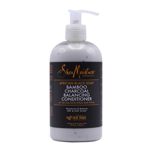 sheamoisture african black soap bamboo charcoal balancing conditioner 13 oz 384 ml