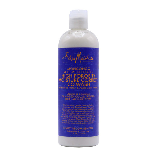 sheamoisture mongongo & hemp seed oils high porosity moisture correct co wash 12 oz 355 ml