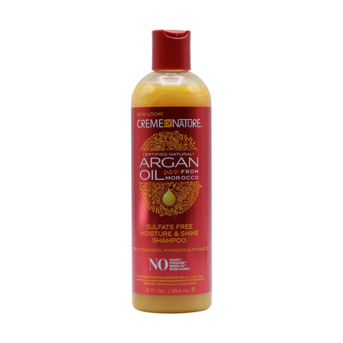 creme of nature argan oil sulfate free moisture & shine shampoo 12 oz 354 ml