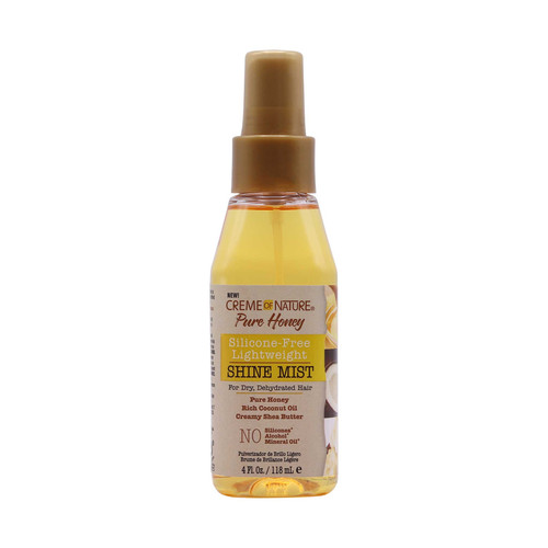 creme of nature pure honey silicone free lightweight shine mist 4 oz 118 ml