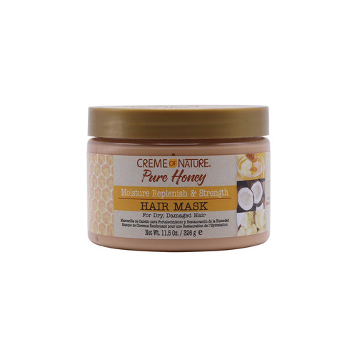 creme of nature pure honey moisture replenish & strength hair mask 11.5 oz 326 g