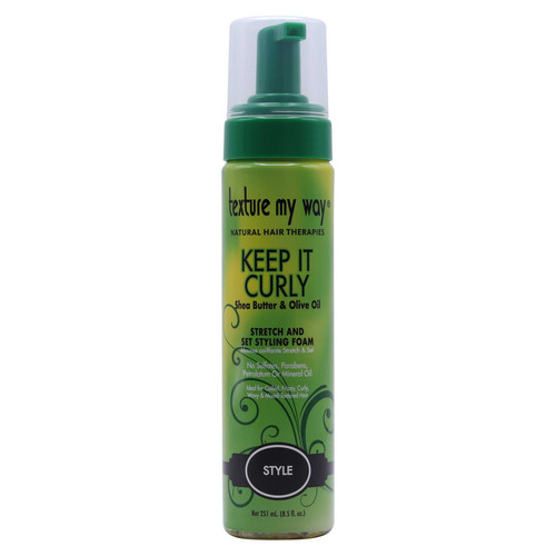 texture my way keep it curly stretch and set styling foam style 8.5 oz 251 ml