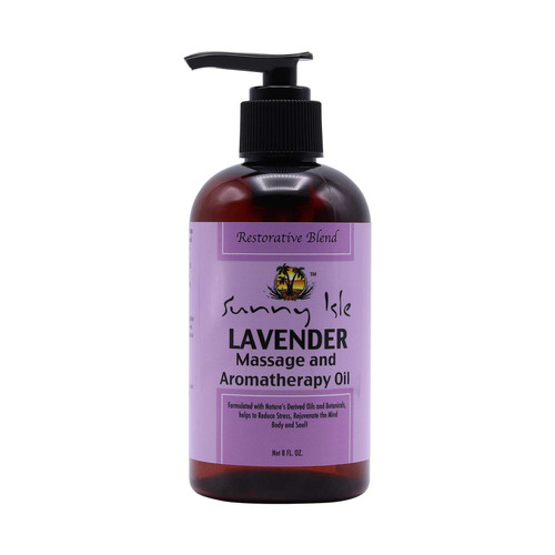 sunny isle lavender massage and aromatherapy oil 8 oz 237 ml