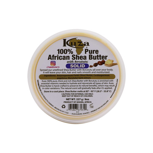 kuza 100� african shea butter solid yellow 8 oz 227 g