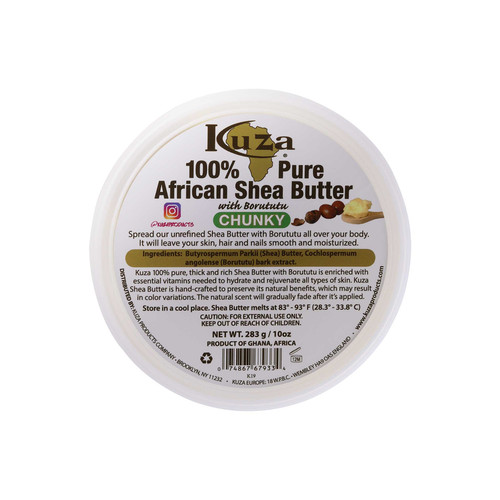 kuza 100� african shea butter chunky yellow 10 oz 283 g
