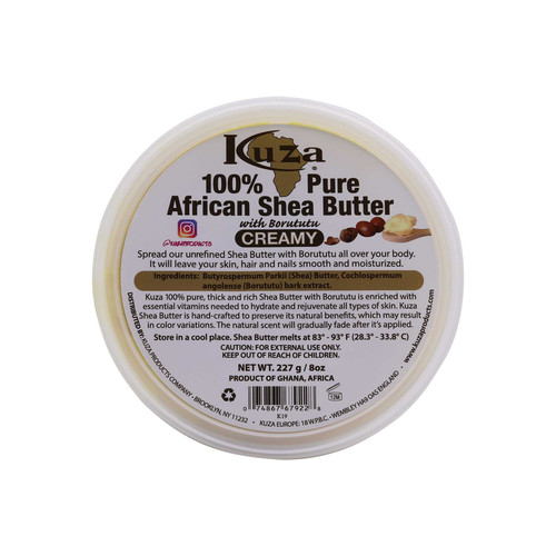 kuza 100� african shea butter creamy yellow 8 oz 227 g