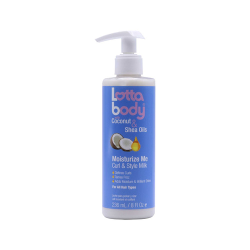 lotta body with coconut & shea oils moisturize me curl & styling milk 8 oz 236 ml