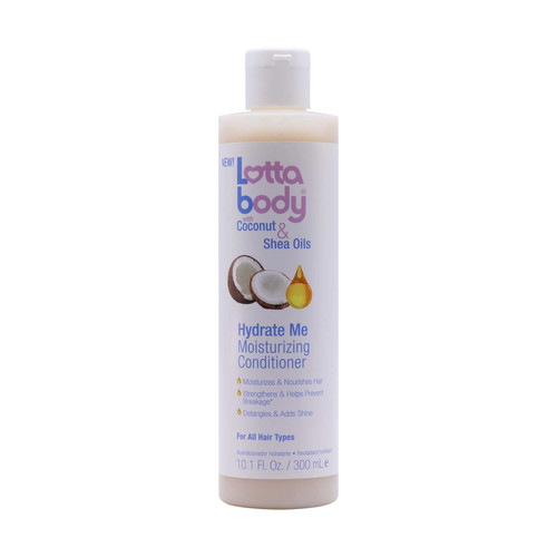 lotta body with coconut & shea oils hydrate me moisturizing conditioner 10 oz 300 ml