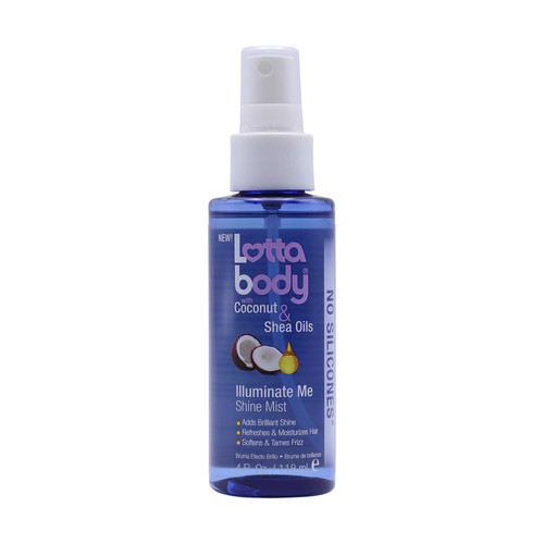 lotta body with coconut & shea oils illuminate me shine mist 4 oz 118 ml