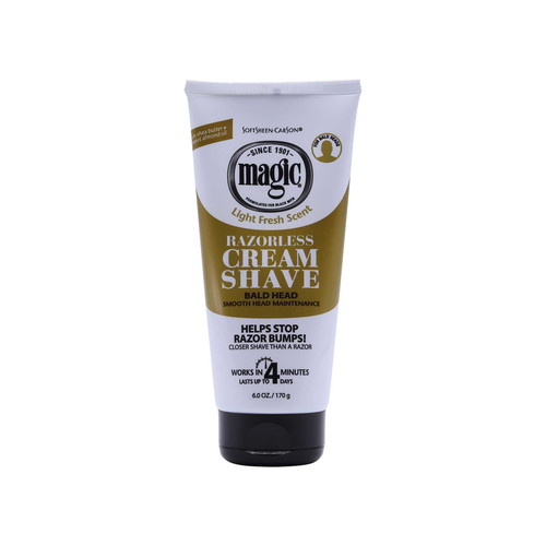magic razorless cream shave bald head smooth head maintenance gold 6 oz 170 g