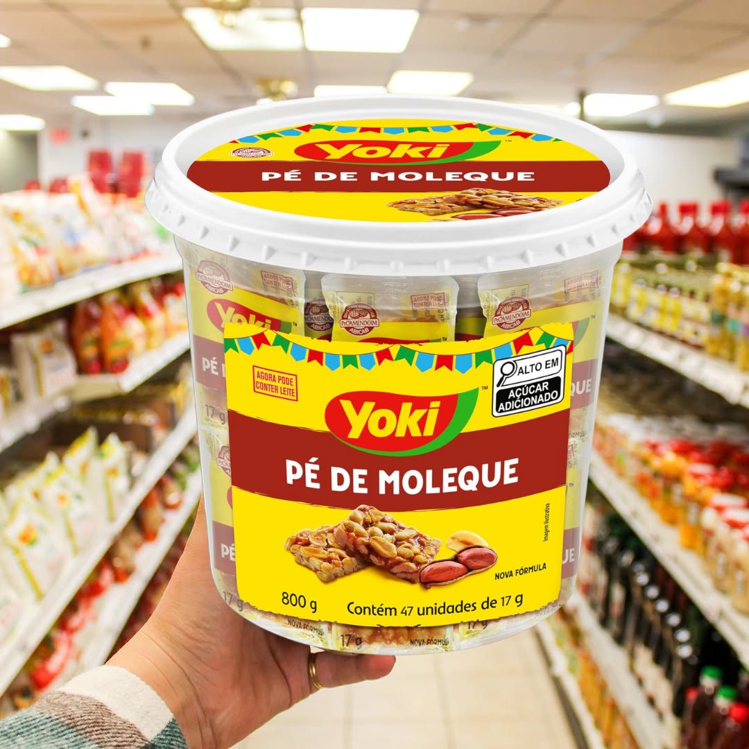 Pé de Moleque Yoki Tradição Brasileira Pote 800g 47 Unidades