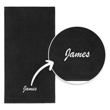 102820 BLK Personalized Velour Solid Colors Towels 04