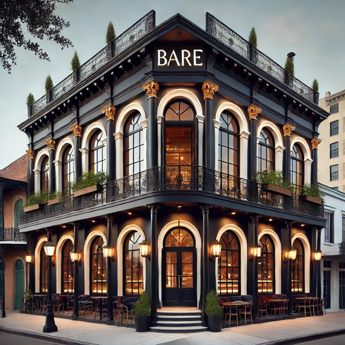 DALL·E 2025 03 10 12.06.18 A stylish, modern yet historically influenced two story building with a r.png