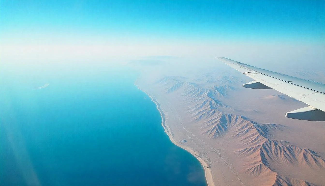 پرواز از بندرعباس به سمت شیراز تصویری از هواپیما بر فراز جنوب ایران در مسیر بندرعباس به شیراز