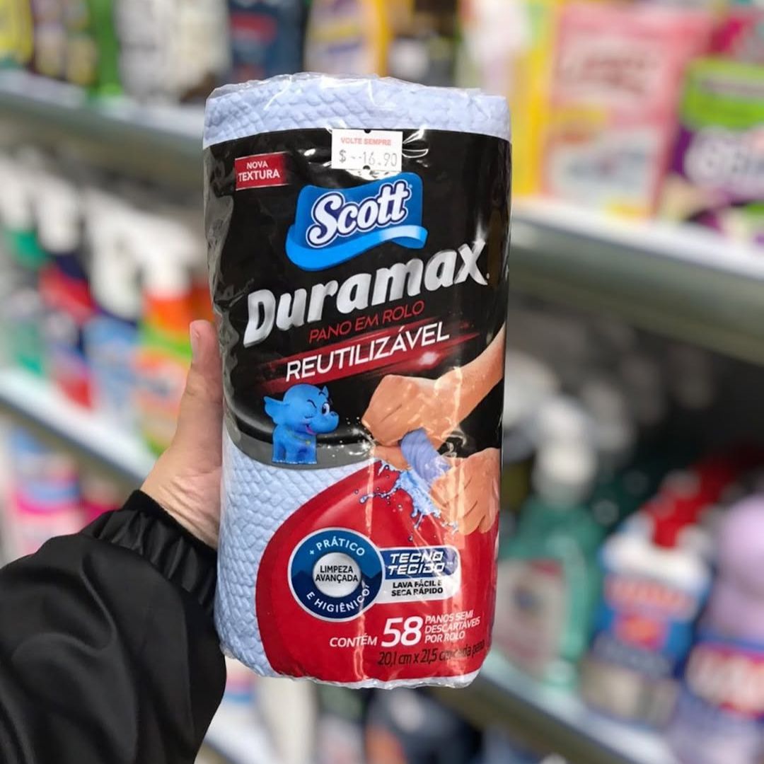 Scott Duramax Pano Reutilizável em Rolo, Azul, 58 Folhas
