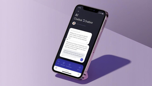 Modern AI chatbot interface on a smartphone screen 