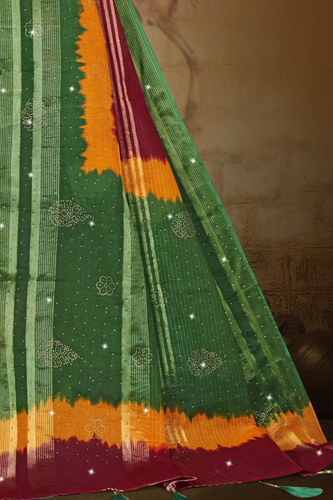 Payal Parsley Green Pallu View.png