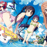 Konachan.com 212672 animal beach bikini cat cat smile clouds dejiko eva 01 group gun k on! kantoku l