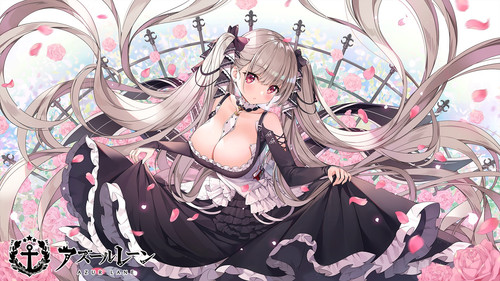 Konachan.com 320004 anthropomorphism ayamy azur lane brown hair flowers formidable (azur lane) goth .jpg