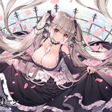 Konachan.com 320004 anthropomorphism ayamy azur lane brown hair flowers formidable (azur lane) goth 