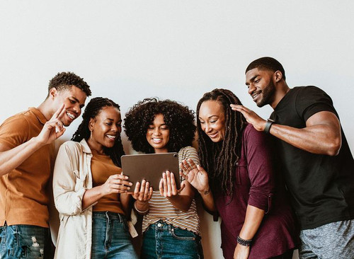 Download premium image of Black people having a video call via a digital tablet by McKinsey ab.jpg