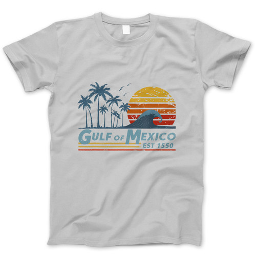 Photograph of four blank t-shirts greys beige and army green. Clipping path included. Ready for your.jpg