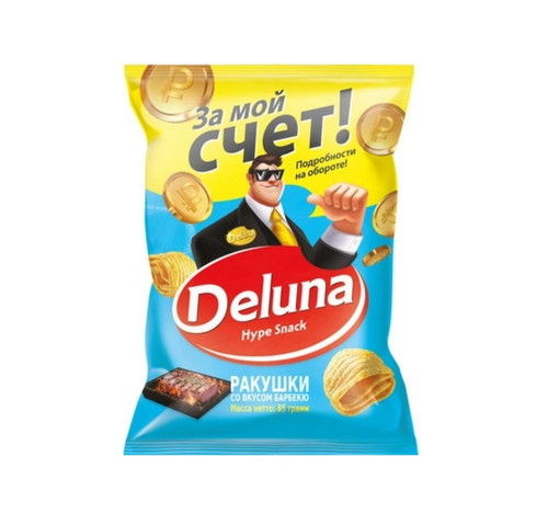 4640238870332 СНЕКИ КУКУРУЗНЫЕ DELUNA РАКУШКИ СО ВКУСОМ БАРБЕКЮ 85 Г ПАК..jpg