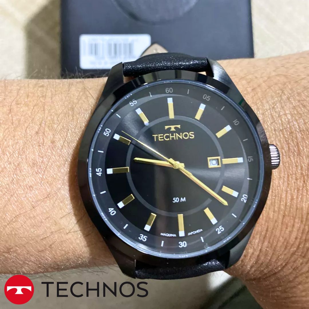 Relógio Masculino Technos Carbon 2115NAX/0P Preto