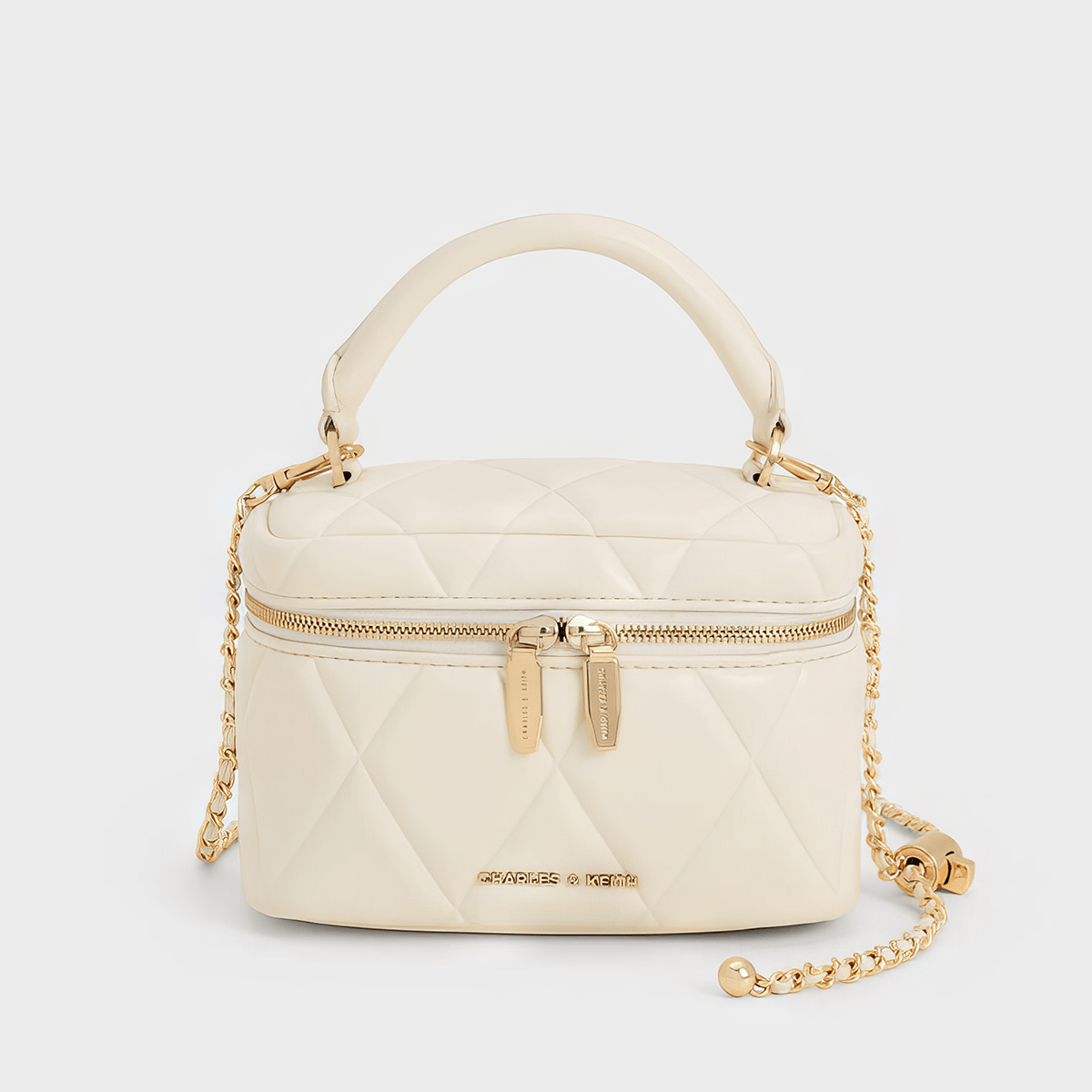 Túi cầm tay Arwen Quilted Top Handle - Kem
