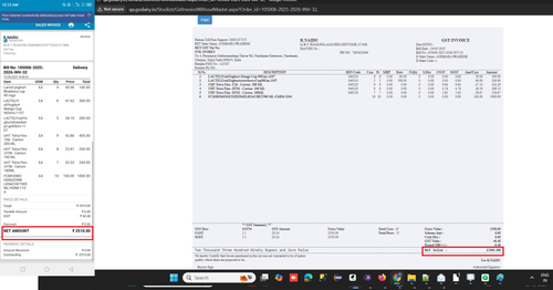 R1 R2. Order Bill Print Net value is showing wrongly.png