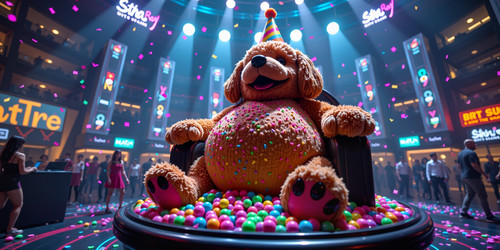  A hyper detailed cyberpunk birthday rave spectacle starring Big Belly Bob the plush labradoodle wit.jpg