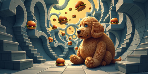  A heart wrenching scene in an Escher esque impossible universe where Big Belly Bob the forlorn plus.jpg