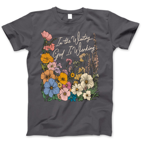 Photograph of four blank t-shirts greys beige and army green. Clipping path included. Ready for your.jpg