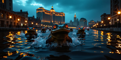  Mysterious kappa moving swiftly along a canal at night their reptilian forms blending with the shad.jpg