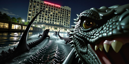 Powerful sea dragons patrolling a canal at night their imposing presence suggesting dominance and s.jpg