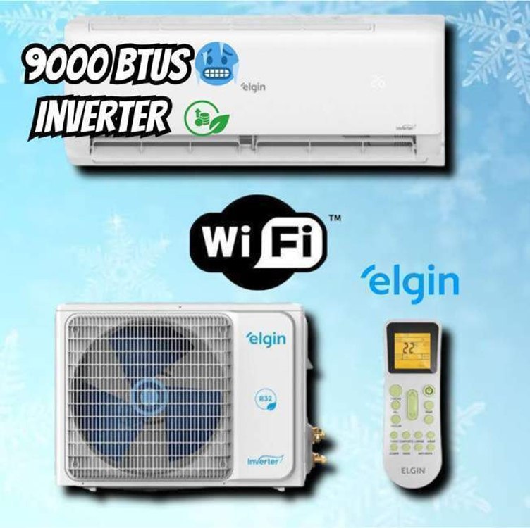 Ar Condicionado Hw Eco Ii Inverter Connect Elgin 9k F 220v Cor Branco