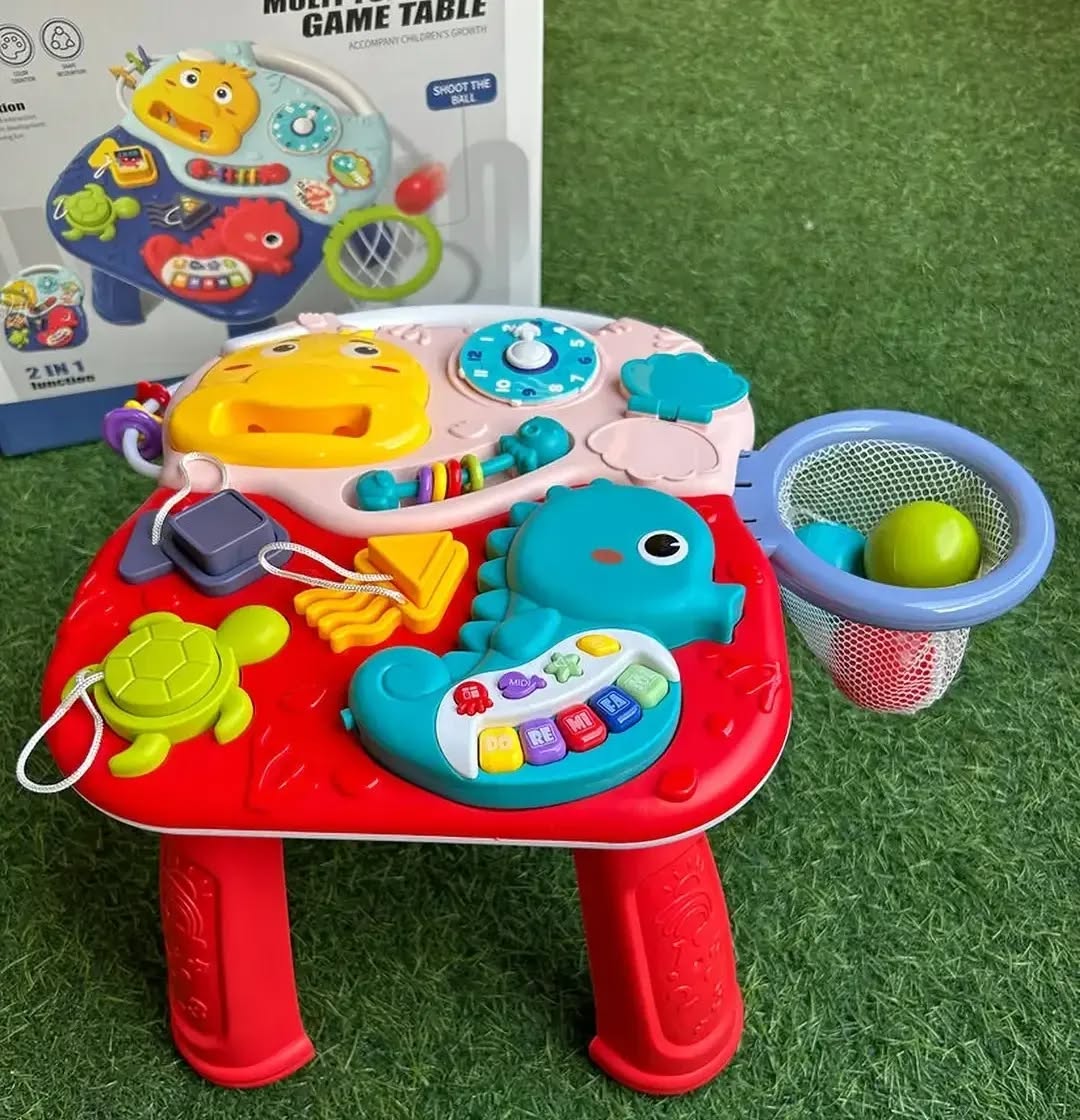 Mesinha Didática Infantil Mesa Educativa Ocean Red Maxi Baby