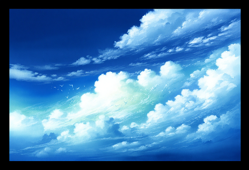no humans, blue theme, white theme, clouds, animal, black border, border, waterc s 72161843.png