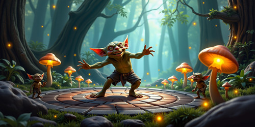 Subject A goblin breakdancing Composition The goblin is in the center of a circular dance floor with.jpg
