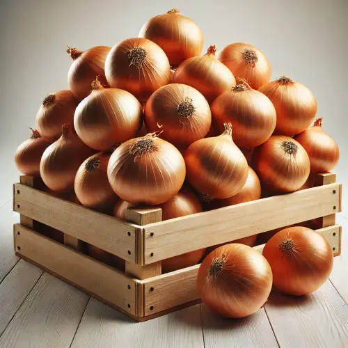 DALL·E 2025 05 09 09.01.02 A realistic product image of onions in a grocery store setting. The onion.webp