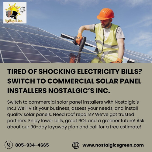 Tired of Shocking Electricity Bills Switch to Commercial Solar Panel Installers Nostalgic’s Inc..jpg