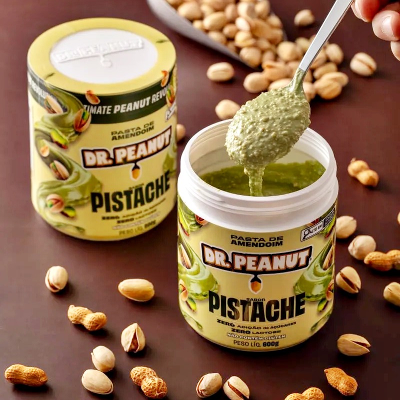 DR. PEANUT PASTA DE AMENDOIM PISTACHE 600G COM WHEY PROTEIN