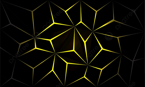 pngtree abstract black metallic polygon yellow light futuristic technology design background vector .png
