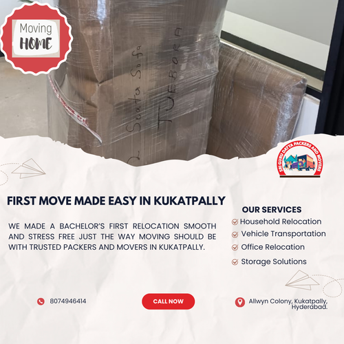 First move made easy we helped a bachelor relocate to Kukatpally