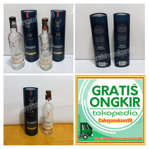 Botol Bekas Koleksi Hiasan Barang Antik Glenfiddich 18 Box Biru 01a.jpg