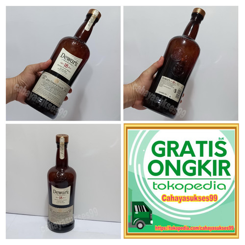 Botol Kosong Bekas DEWARS 18 Satu Liter 1000mL 01a.jpg