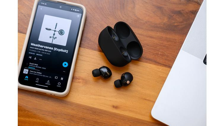 None A photo of Sony’s WF-1000XM5 earbuds.